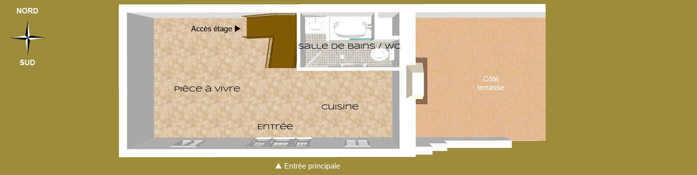 Plan RDC gîte